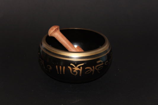 Tibetan Singing Bowl - Brass - med