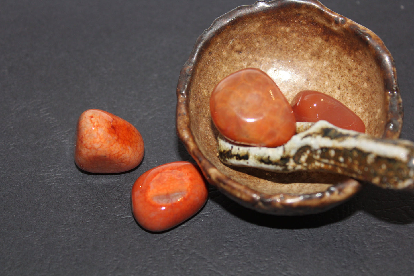 Tumbled - Burnt Fire Agate