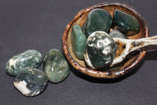Tumbled - Moss Agate - lge