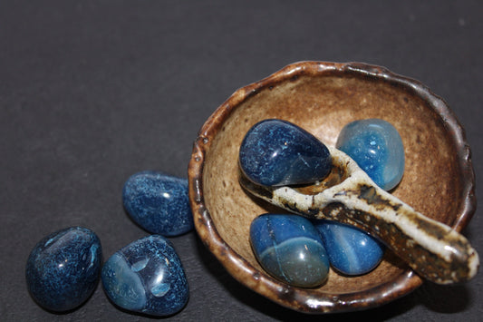 Tumbled - Blue Calcite - med