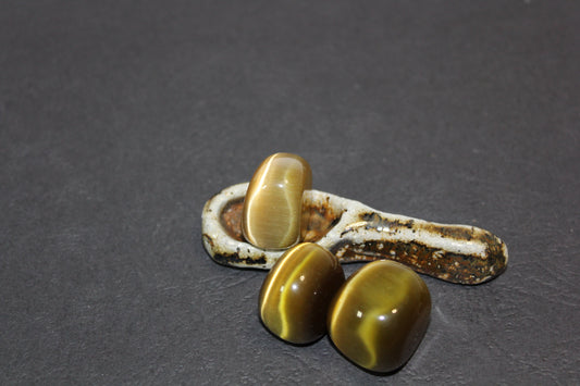Tumbled - Cat's Eye - Gold