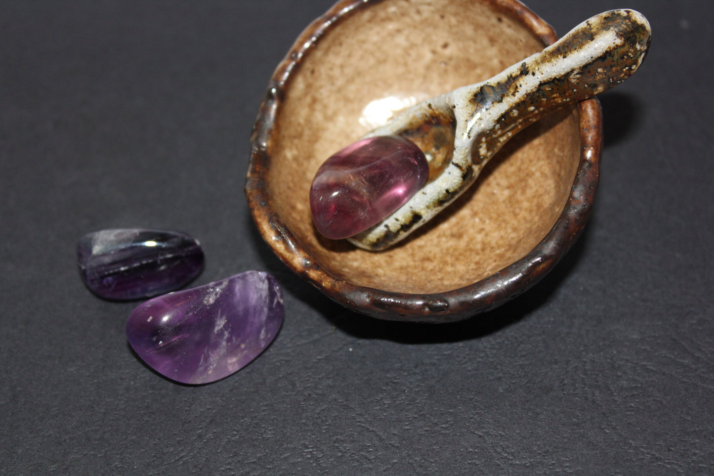 Tumbled - Lavender Fluorite - A+ - med