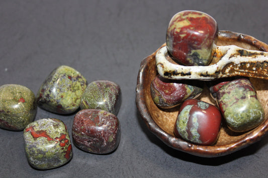 Tumbled - Dragon Blood Jasper - med