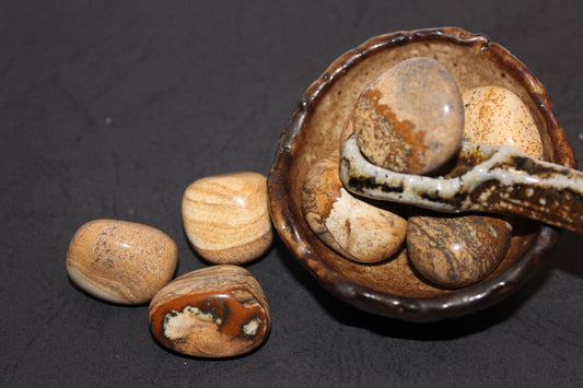 Tumbled - Picture Jasper - lge