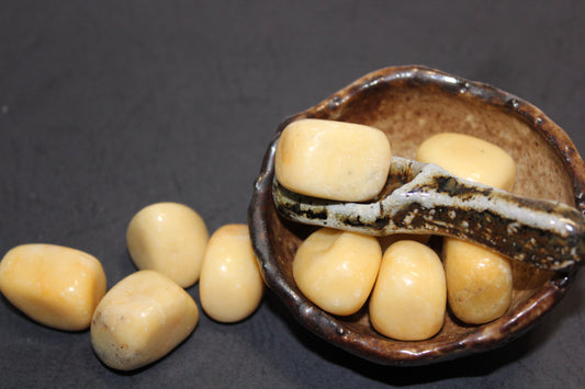 Tumbled - Yellow Jasper - med