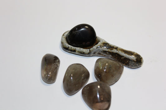 Tumbled - Smoky Quartz - dark - med
