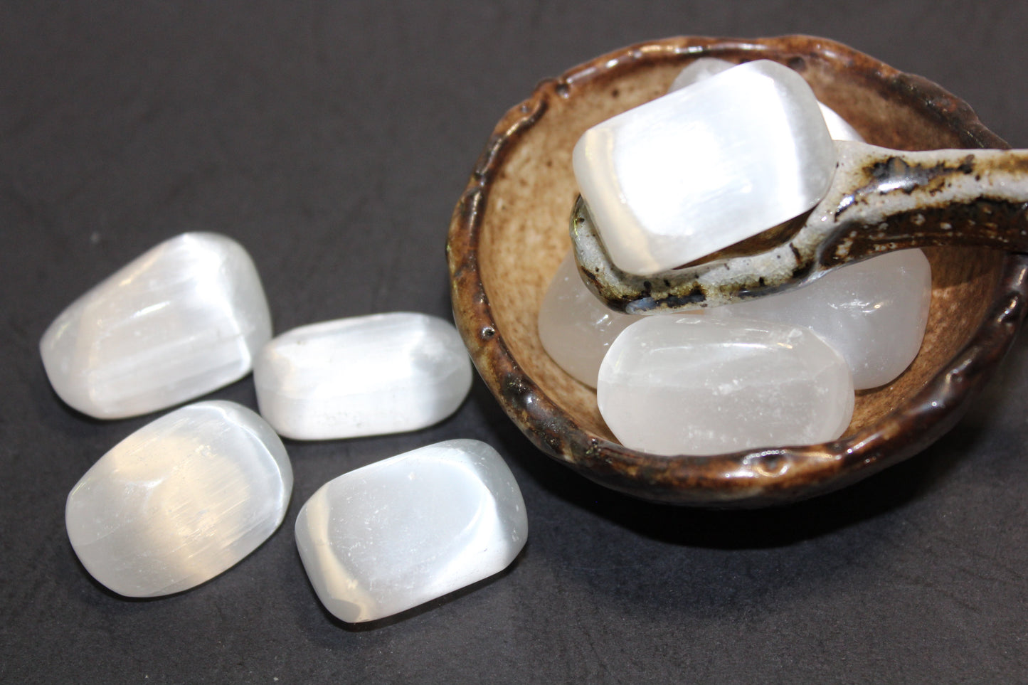 Tumbled - Selenite - Satin Spar - A+ - lge