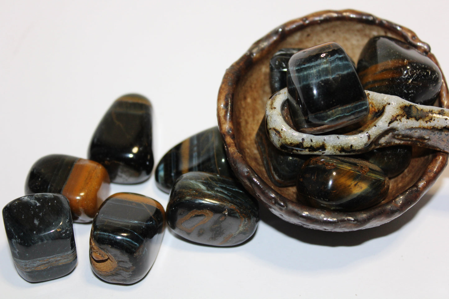 Tumbled - Blue Tiger Eye - med/lge