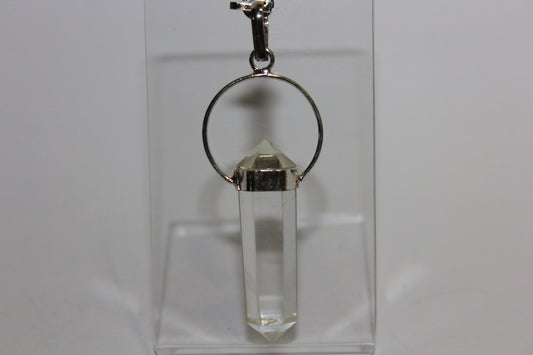 Pendant - Dbl Terminated - Clear Quartz - sml