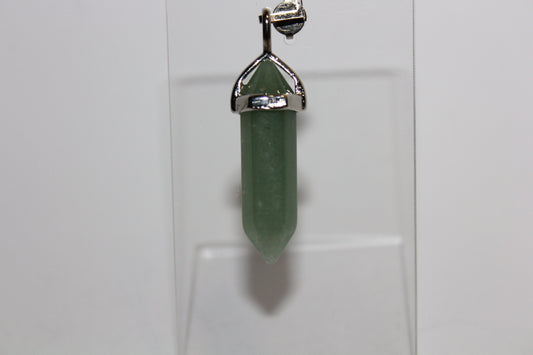 Pendant - Dbl Terminated - Aventurine - Green - sml
