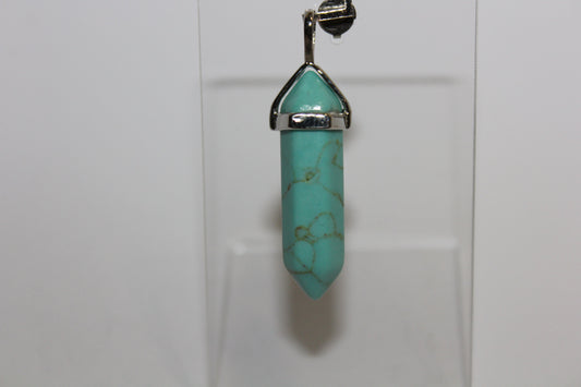 Pendant - Dbl Terminated - Turquoise - sml