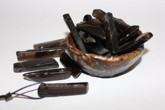 Pendant - Drilled - Smoky Quartz - sml