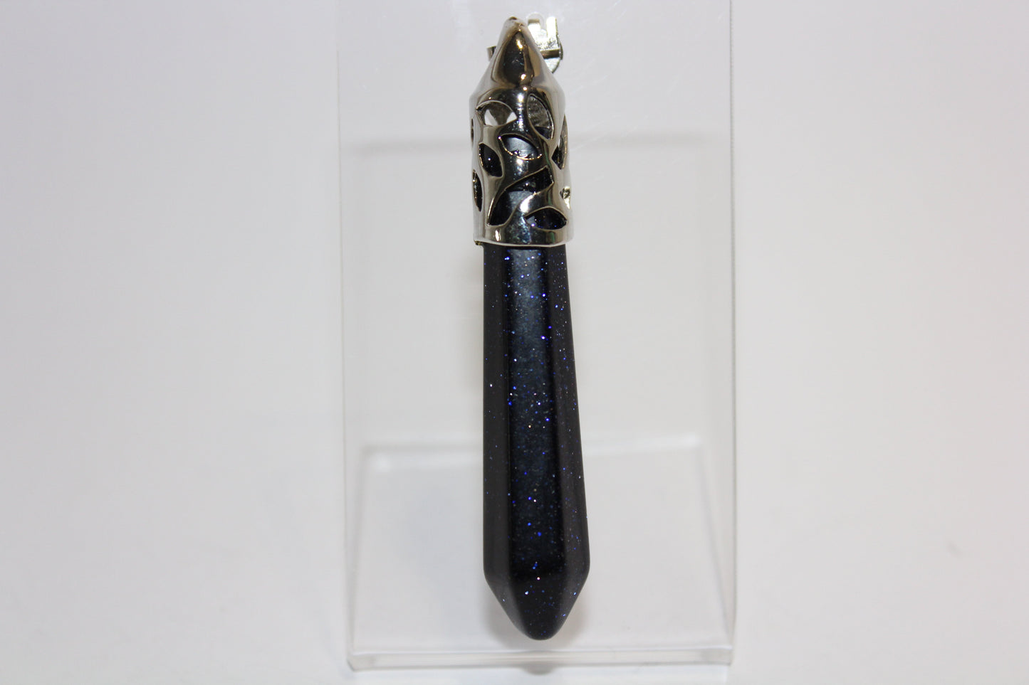 Pendant - Wand - Blue Goldstone - lge