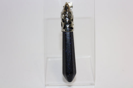 Pendant - Wand - Blue Goldstone - lge