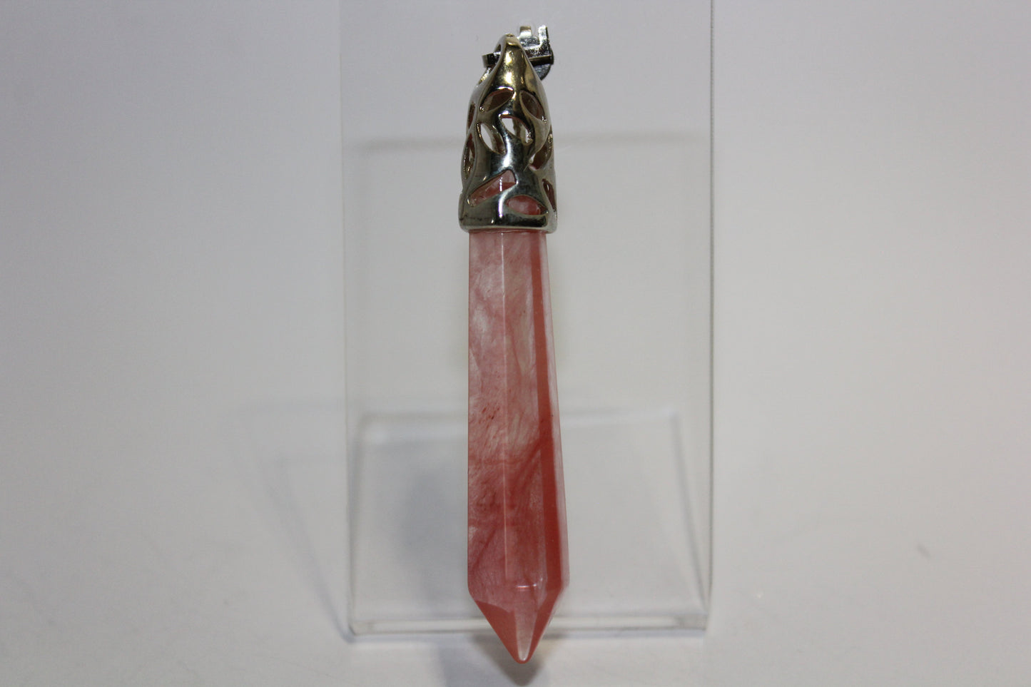 Pendant - Wand - Cherry Quartz  - lge