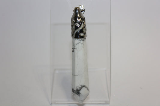 Pendant - Wand - Howlite - lge