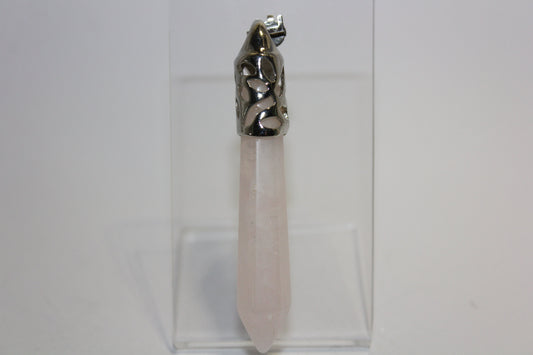 Pendant - Wand - Rose Quartz - lge