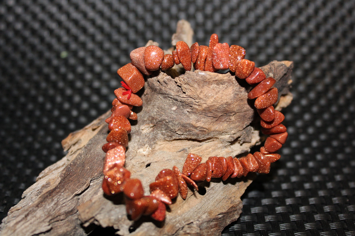 Bracelet - Chip - Goldstone - Red