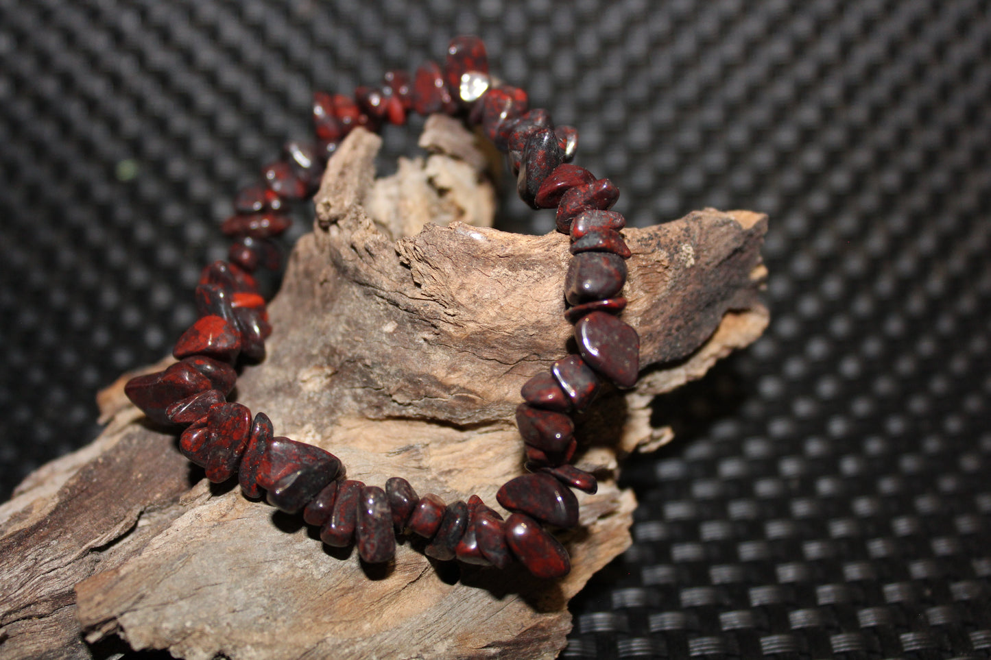 Bracelet - Chip - Tiger Eye - Red