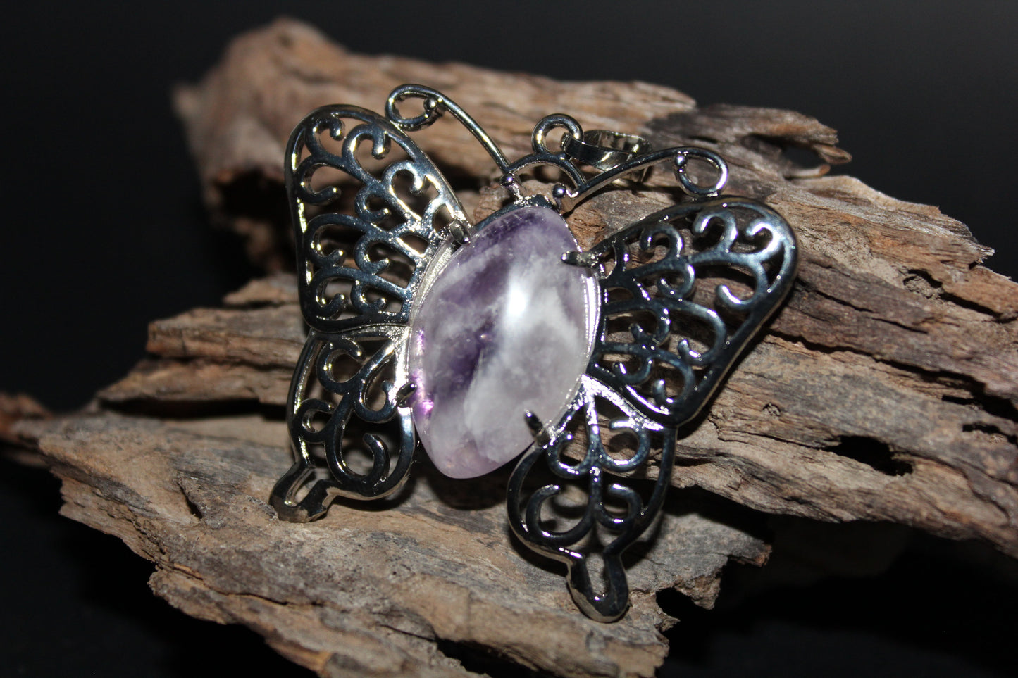 Pendant - Butterfly - Amethyst