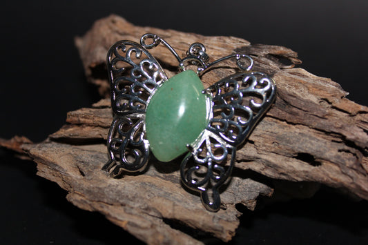Pendant - Butterfly - Green Aventurine