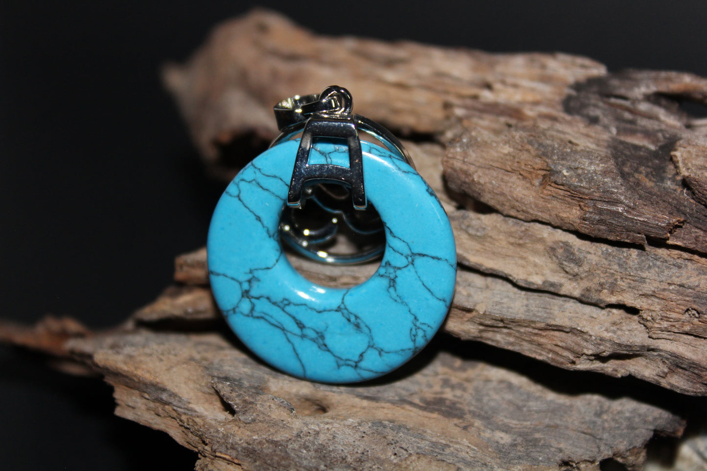 Pendant - OM - Blue Howlite