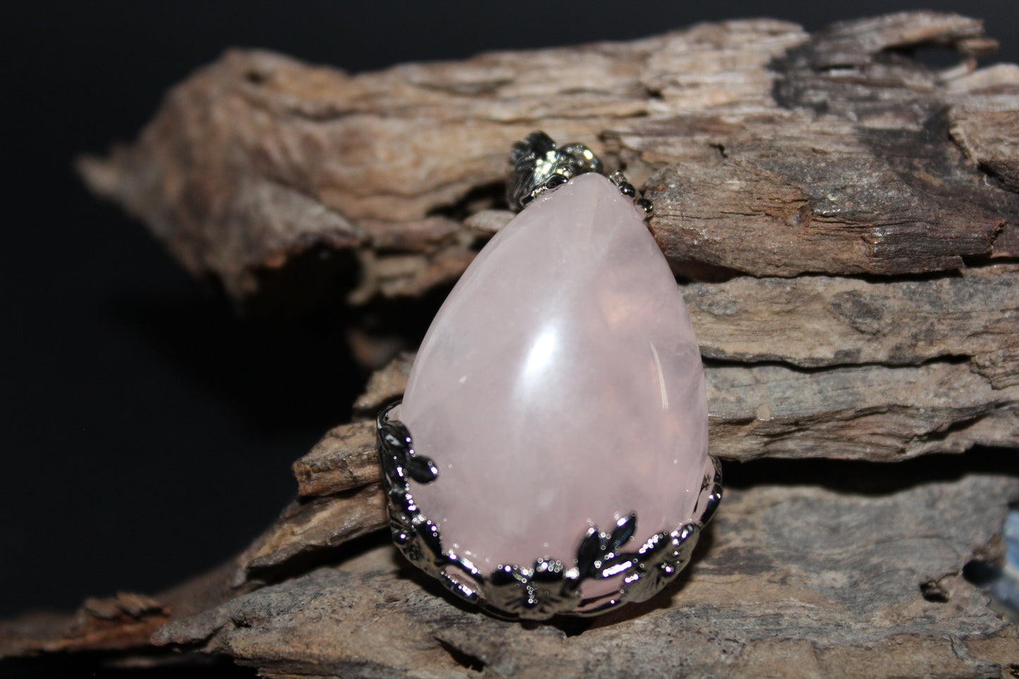 Pendant - Tear - Rose Quartz