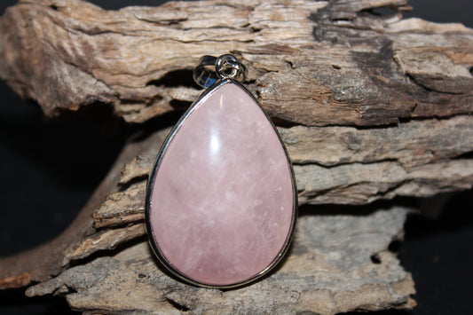 Pendant - Tear - Rose Quartz