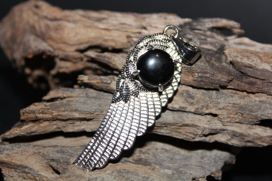 Pendant - Angel Wing - Onyx