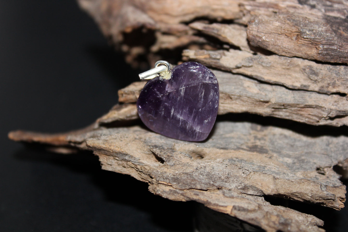 Pendant - Heart - Amethyst - xsml