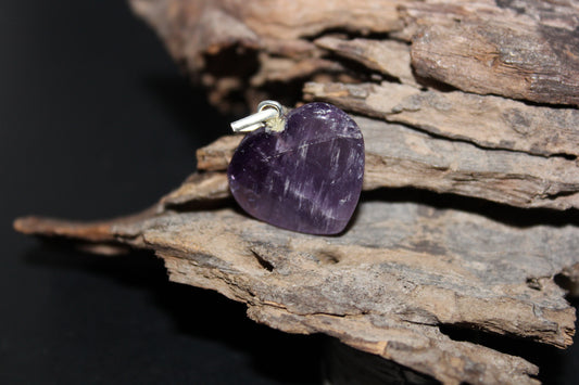 Pendant - Heart - Amethyst - xsml