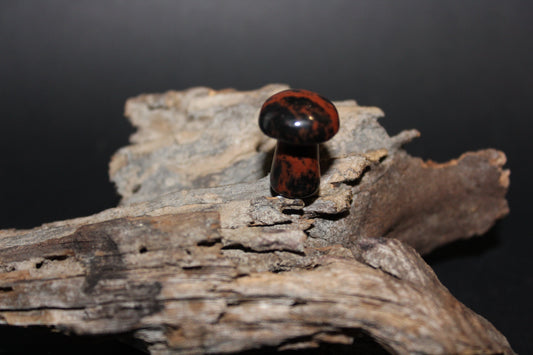 Carved - Mushroom - Mahogany Obsidian - xs