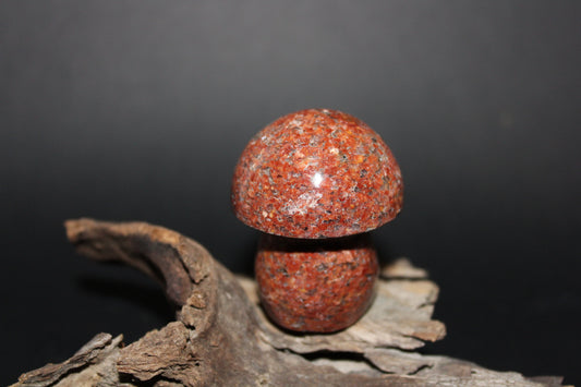 Carved - Mushroom - Red Jasper