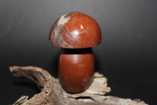 Carved - Mushroom - Red Jasper