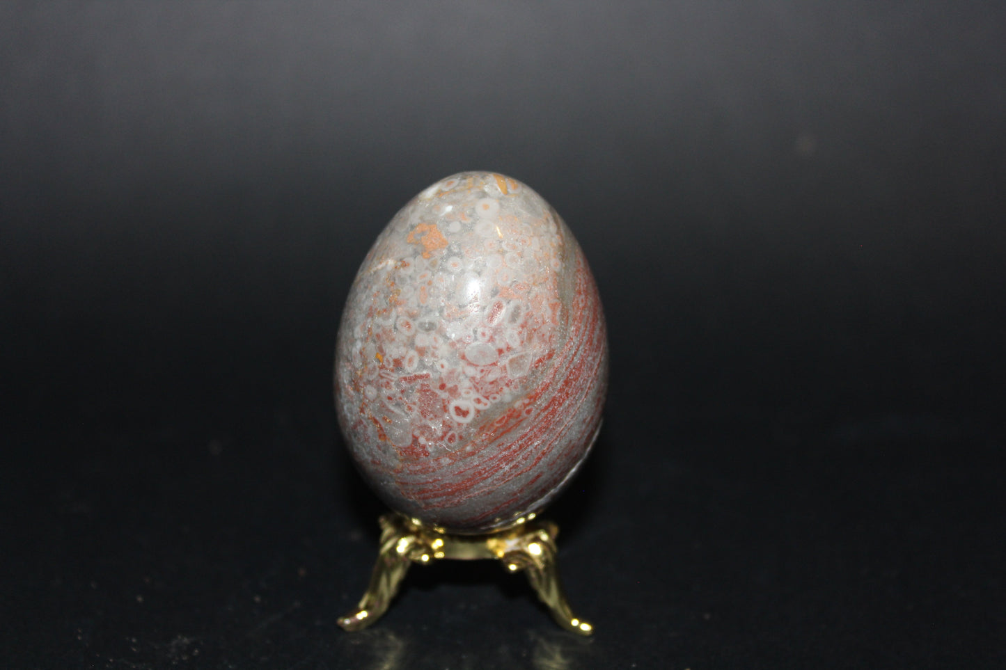 Carved - Egg - Leopardskin Jasper