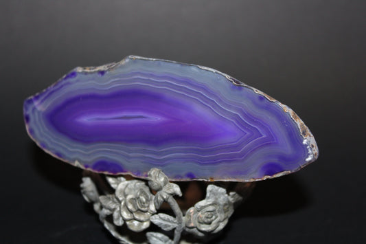 Polished Slice - Agate (Purple) - sml