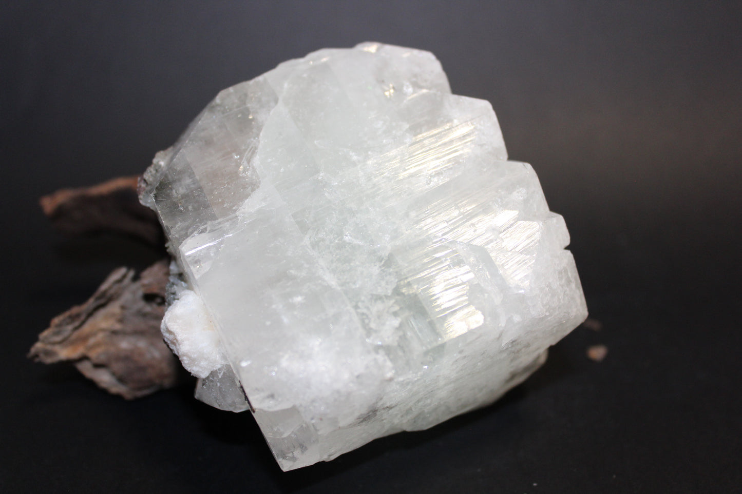 Raw - Green Apophyllite (with Calcite) - med/lge