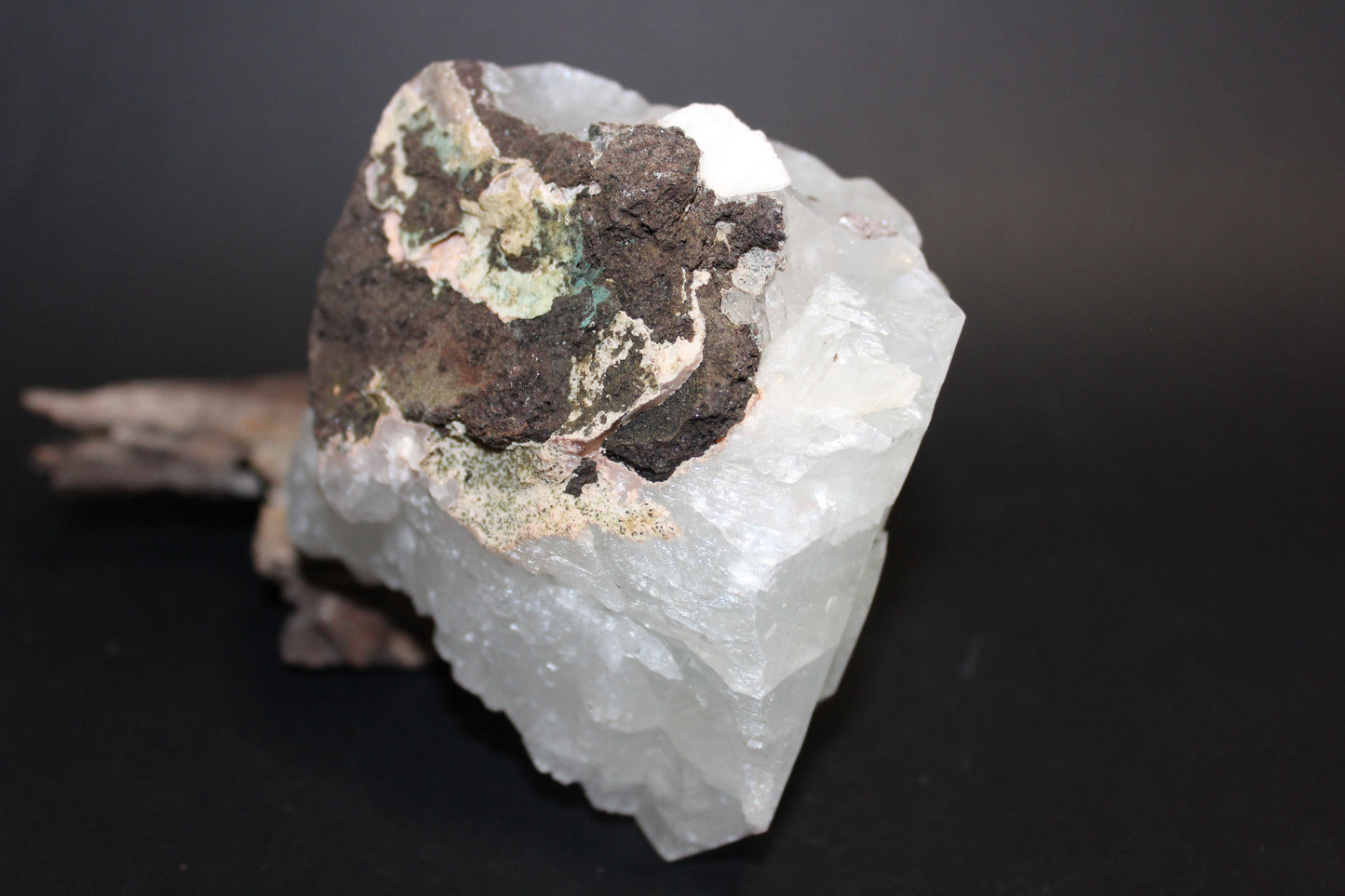 Raw - Green Apophyllite (with Calcite) - med/lge