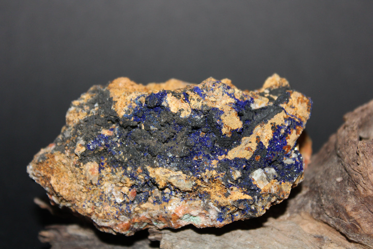Raw - Azurite with Malachite (on matrix) - med