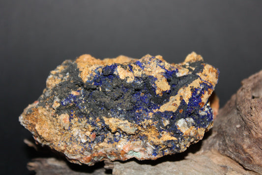 Raw - Azurite with Malachite (on matrix) - med