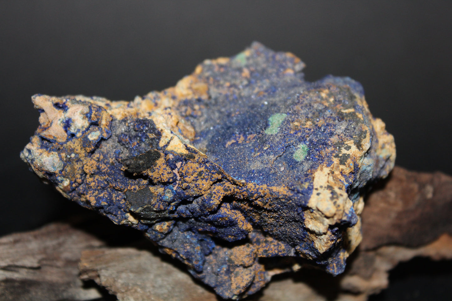 Raw - Azurite with Malachite (on matrix) - med