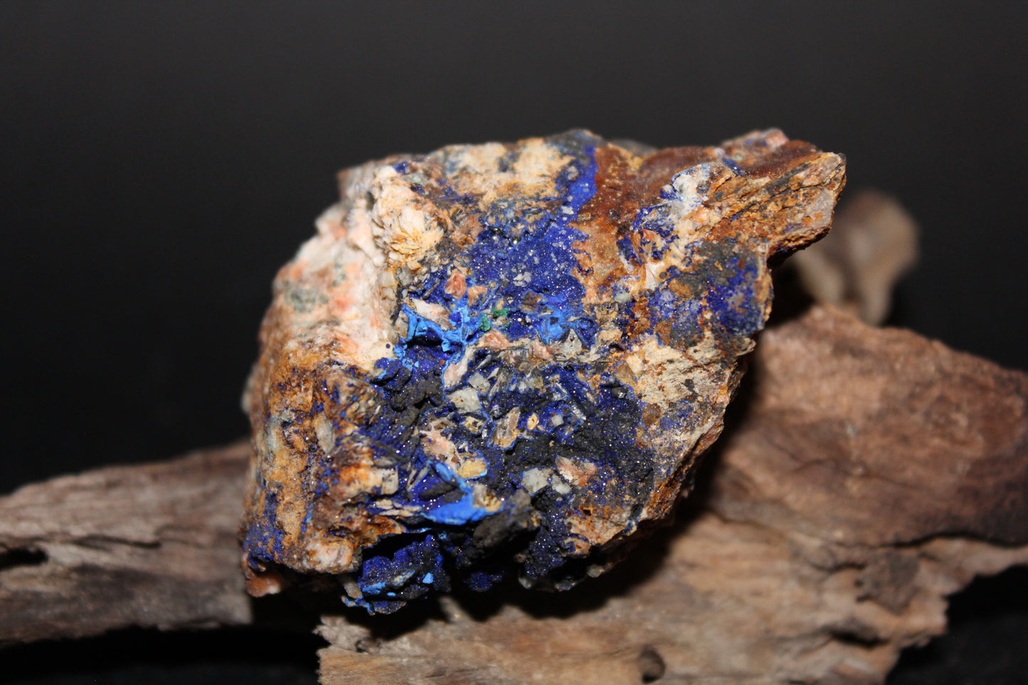 Raw - Azurite with Malachite (on matrix) - med