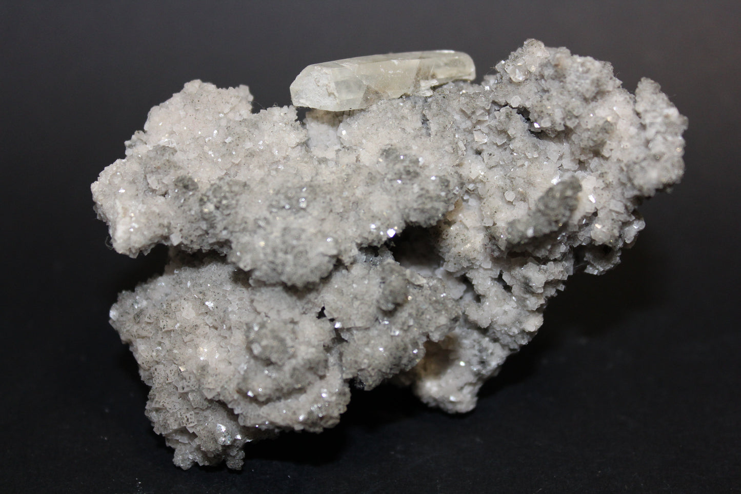 Raw - Calcite (on Dolomite and Pyrite matrix - Missouri) - lge
