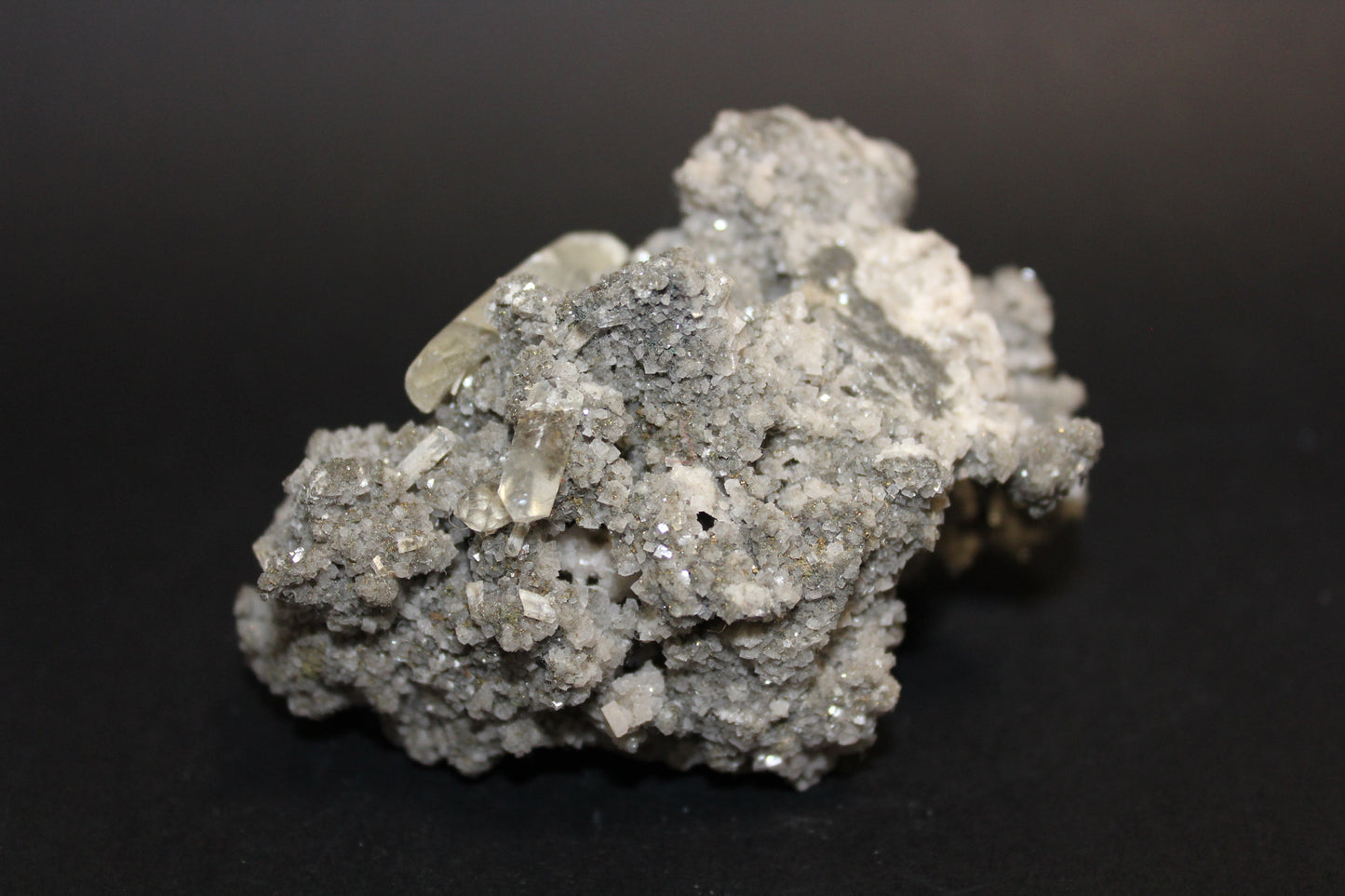 Raw - Calcite (on Dolomite and Pyrite matrix - Missouri) - lge