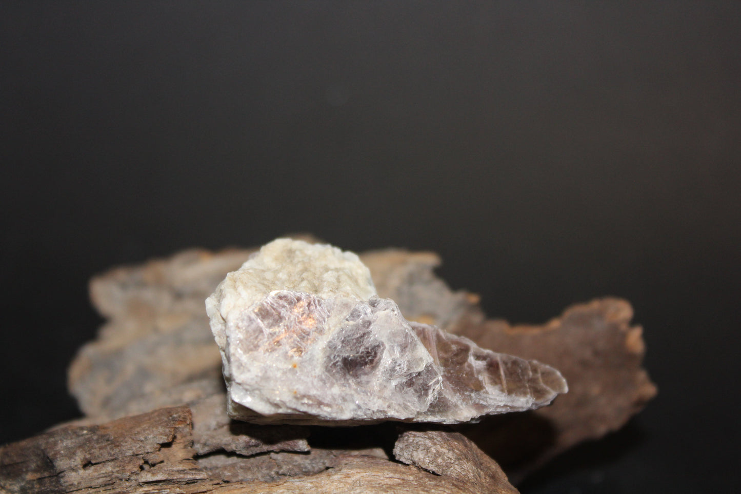 Raw - Lepidolite (on Calcite matrix with mica) - sml