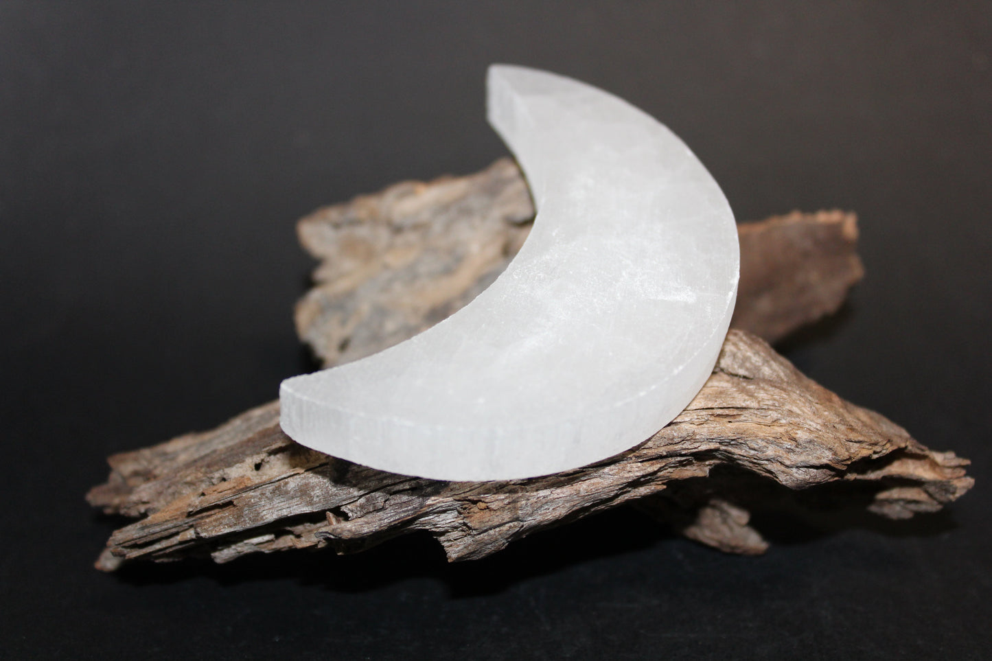 Carved - Selenite - Charging Plate (moon)