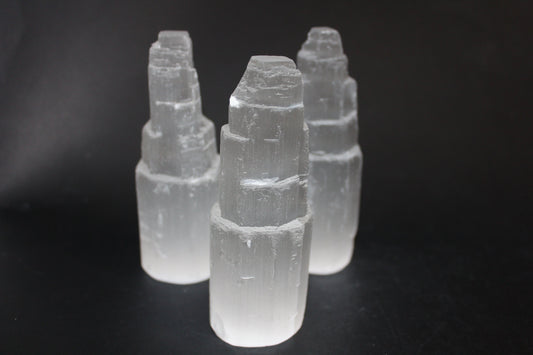 Raw - Selenite - Tower (Atlantean) - sml/med