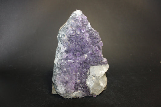 Cluster - Amethyst - stand (with Calcite inclusion) - med/lge