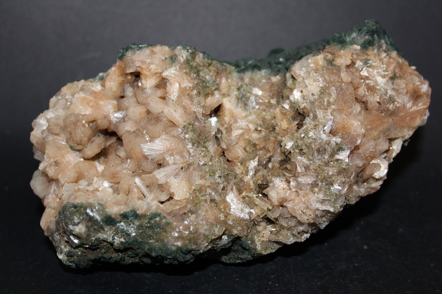 Raw - Heulandite - Green (with Apophyllite & Stilbite) - lge