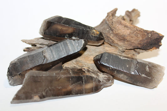 Point - Smoky Quartz (raw - dark) - sml/med